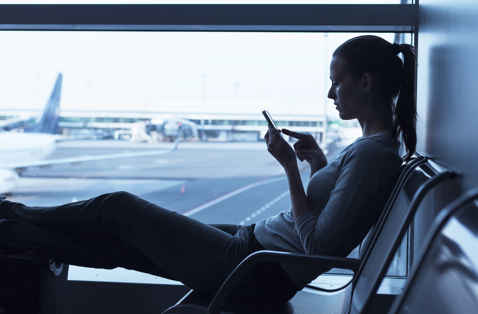 Woman with smartphone